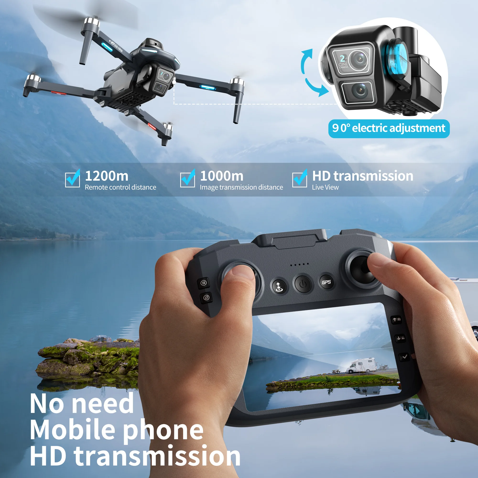 Orijinal XT606 MAX GPS Drone H - Drone Gps Mount incelemesi ve fiyatı